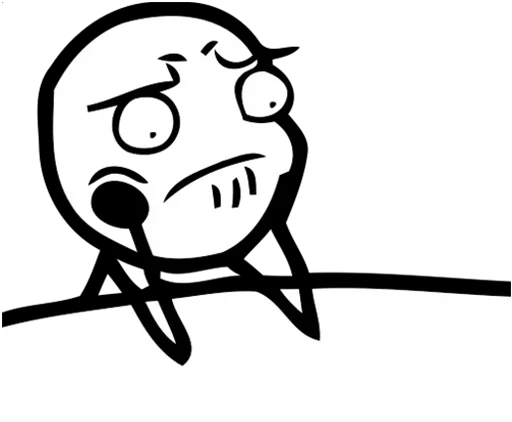 😓 Стикер «Desk / meme faces» для Telegram