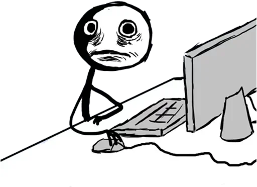 😳 Стикер «Desk / meme faces» для Telegram