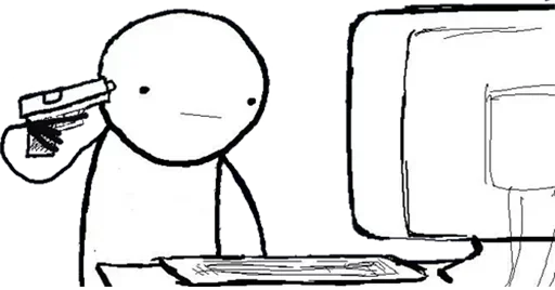 🔫 Стикер «Desk / meme faces» для Telegram