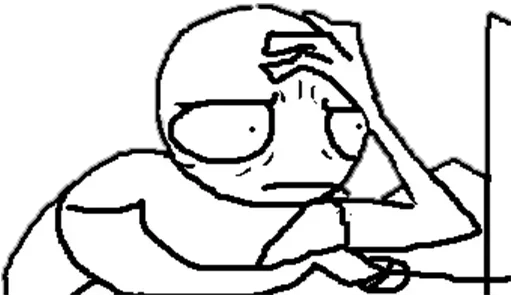 😔 Стикер «Desk / meme faces» для Telegram