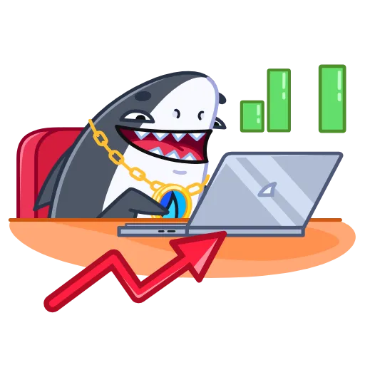 📈 Стикер «Shark» для Telegram