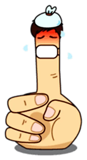 ☝️ Стикер «Fingers» для Telegram