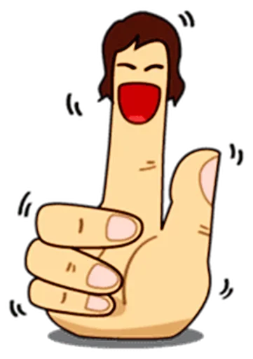 ☝️ Стикер «Fingers» для Telegram