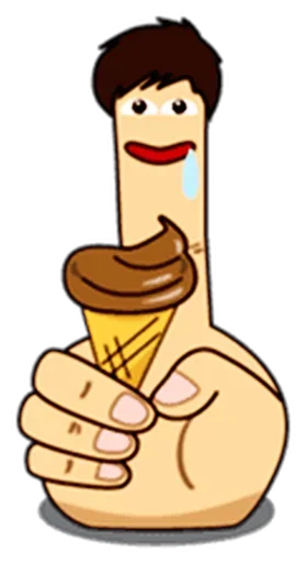 ☝️ Стикер «Fingers» для Telegram