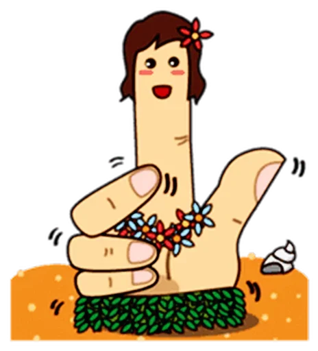 ☝️ Стикер «Fingers» для Telegram