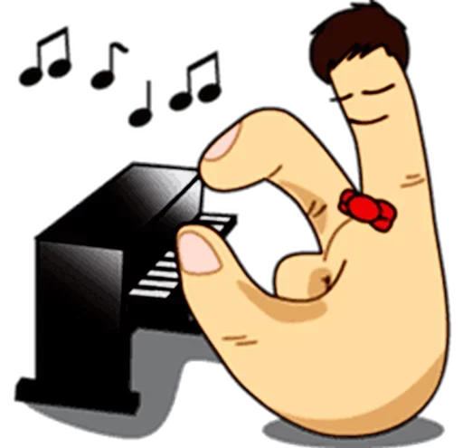 ☝️ Стикер «Fingers» для Telegram