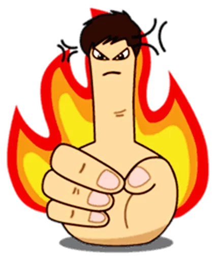 ☝️ Стикер «Fingers» для Telegram