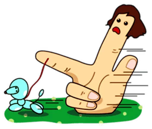 ☝️ Стикер «Fingers» для Telegram