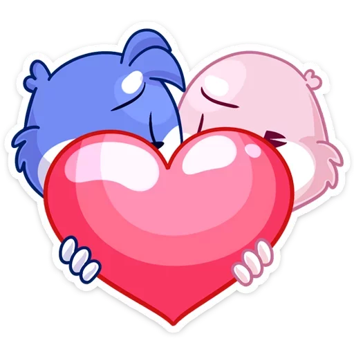 ❤️ Стикер «Фин и Фенечка» для Telegram