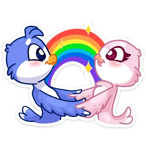 ❤️ Стикер «Фин и Фенечка» для Telegram