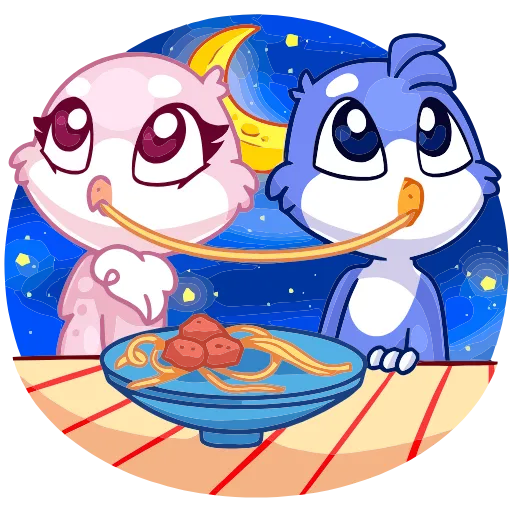 🍝 Эмодзи «Фин и Фенечка» для Telegram