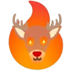 🦌 Эмодзи «fire 2» для Telegram