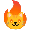 🐱 Эмодзи «fire 2» для Telegram