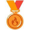 🥉 Эмодзи «fire 3» для Telegram