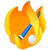 🏑 Эмодзи «fire 3» для Telegram