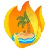🏝 Эмодзи «fire 3» для Telegram