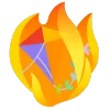 🪁 Эмодзи «fire 3» для Telegram