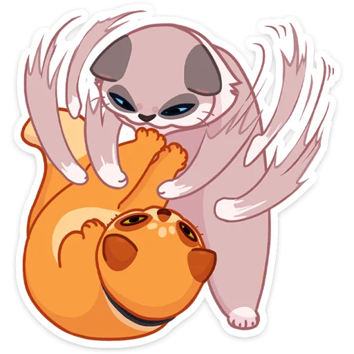 👹 Стикер «Огонёк и Дымка» для Telegram