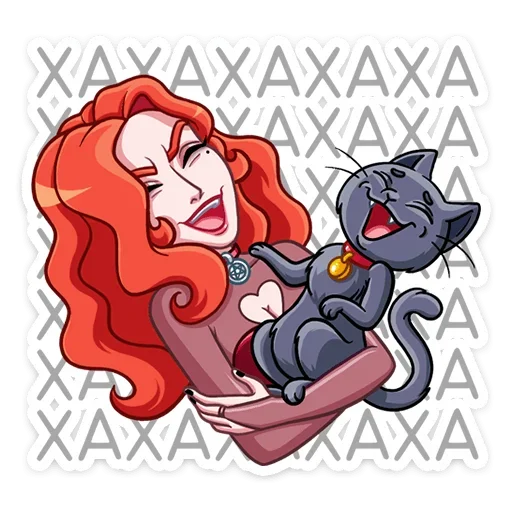 😈 Стикер «Огненная Лавиния» для Telegram