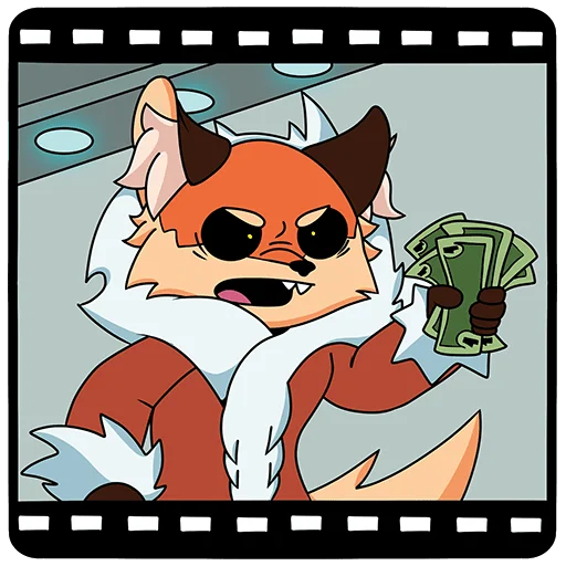 🤑 Стикер «Лиса Алиса» для Telegram
