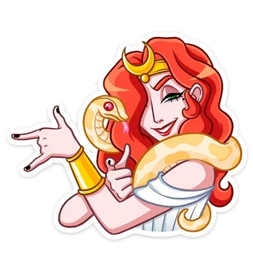 🌙 Стикер «Огненная Лавиния без надписей» для Telegram