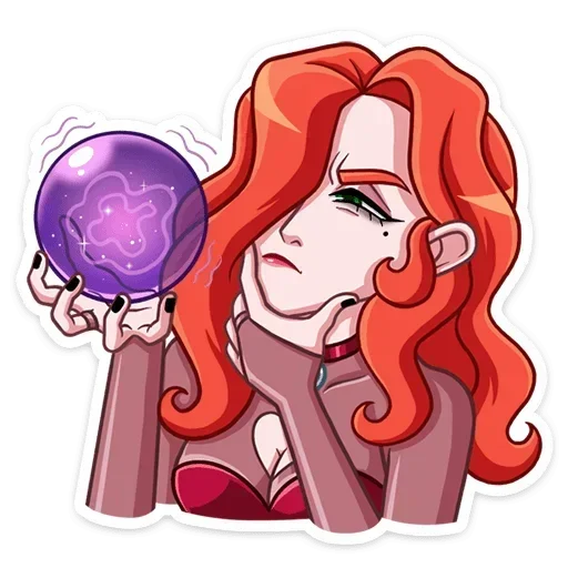 🔮 Стикер «Огненная Лавиния без надписей» для Telegram