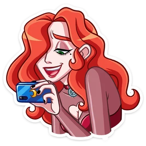 📱 Стикер «Огненная Лавиния без надписей» для Telegram
