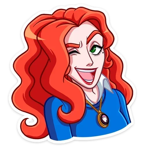 😉 Стикер «Огненная Лавиния без надписей» для Telegram