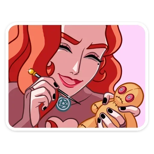 😏 Стикер «Огненная Лавиния без надписей» для Telegram
