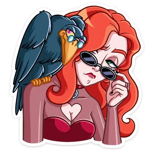 😎 Стикер «Огненная Лавиния без надписей» для Telegram
