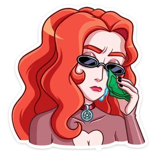 😎 Стикер «Огненная Лавиния без надписей» для Telegram