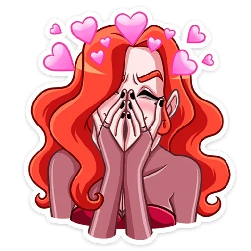🥰 Стикер «Огненная Лавиния без надписей» для Telegram