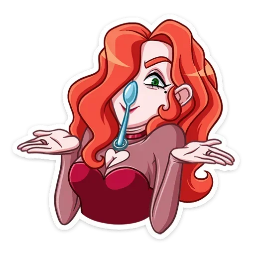 🤷‍♀️ Стикер «Огненная Лавиния без надписей» для Telegram