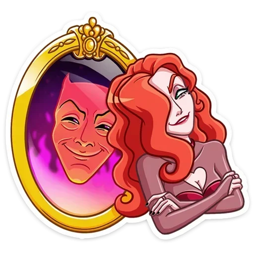 😈 Стикер «Огненная Лавиния без надписей» для Telegram