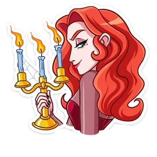 Стикерпак Огненная Лавиния без надписей для Telegram