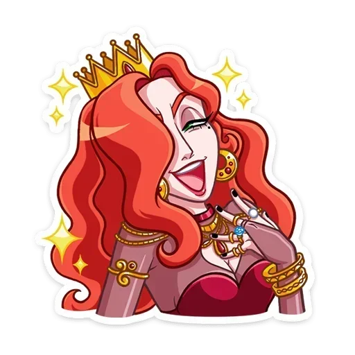 👑 Стикер «Огненная Лавиния без надписей» для Telegram