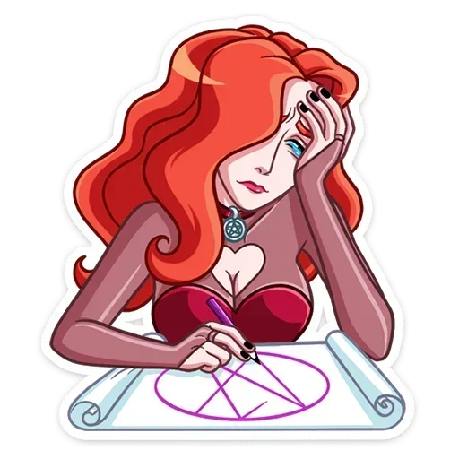 ✡ Стикер «Огненная Лавиния без надписей» для Telegram