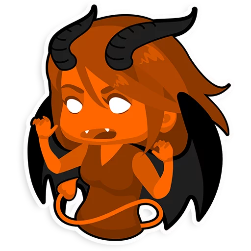 👿 Стикер «fire-mori» для Telegram