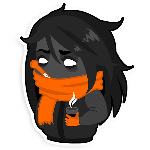 😷 Стикер «fire-mori» для Telegram