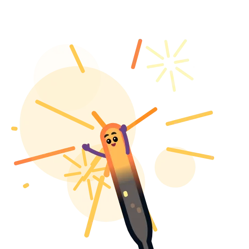 🕺 Стикер «Fireworks» для Telegram