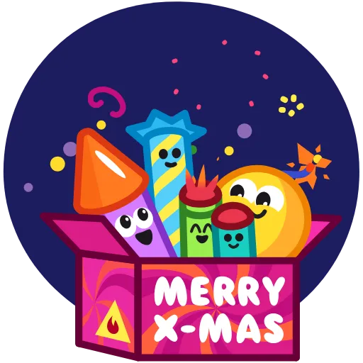 🥳 Стикер «Fireworks» для Telegram