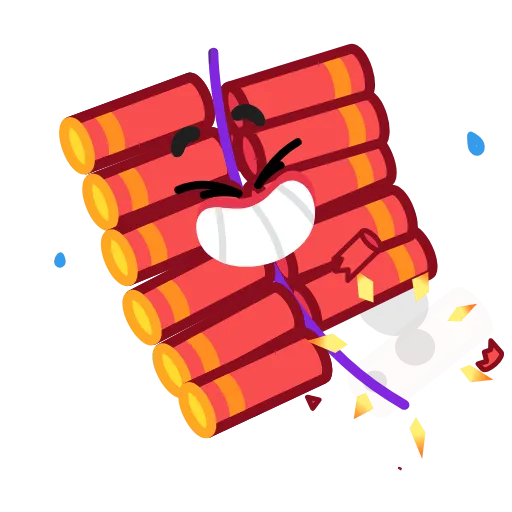 Стикерпак Fireworks для Telegram