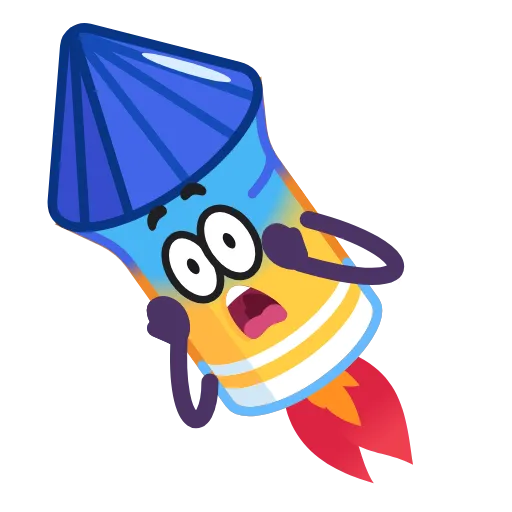 😨 Стикер «Fireworks» для Telegram
