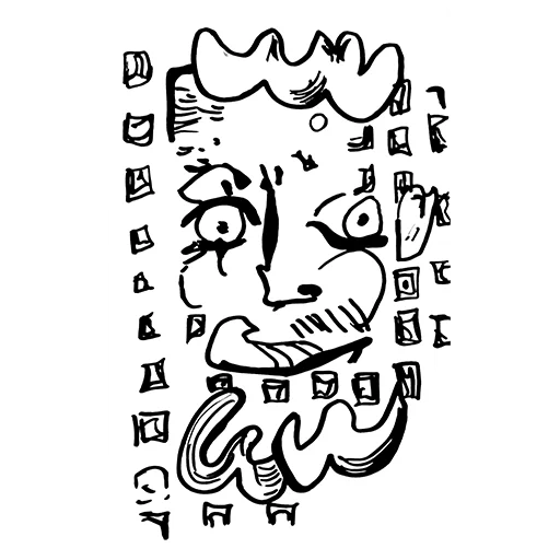 👹 Стикер «ЧБ / BW» для Telegram