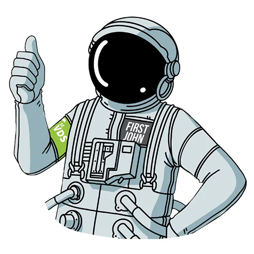 🤝 Стикер «FirstVDS - космос, хостинг и котики» для Telegram