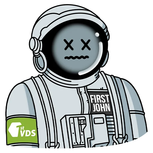 🤨 Стикер «FirstVDS - космос, хостинг и котики» для Telegram