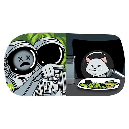 😫 Стикер «FirstVDS - космос, хостинг и котики» для Telegram