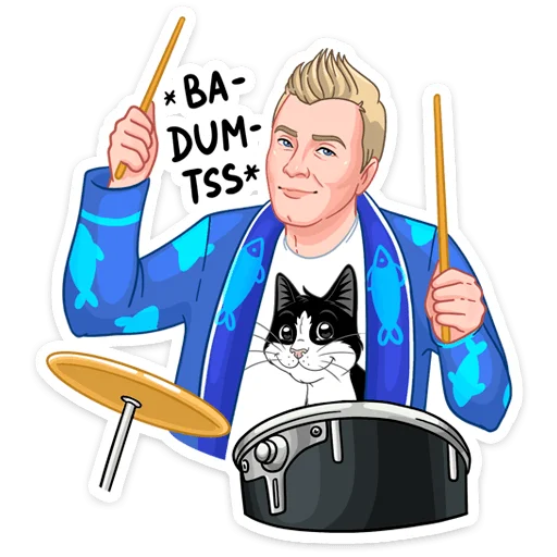 🥁 Стикер «Рыба — лучший выбор» для Telegram