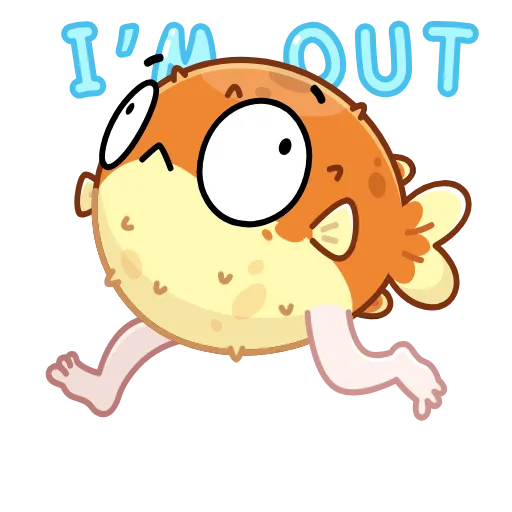 🏃‍♂️ Стикер «Puffer Fish» для Telegram