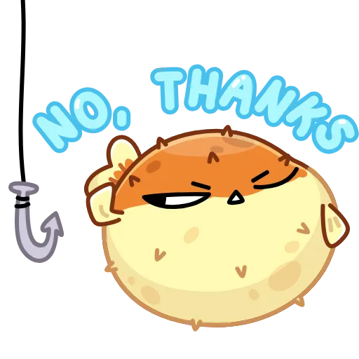 🙅‍♂️ Стикер «Puffer Fish» для Telegram